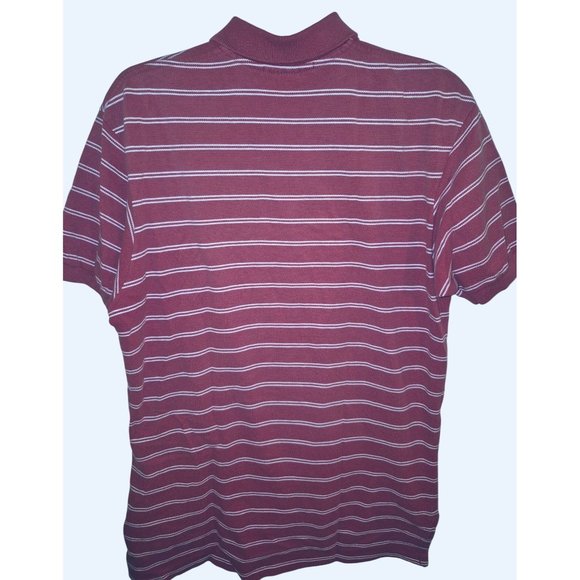 Polo By Ralph Lauren Mens Striped Red Polo Shirt Size M - Picture 4 of 5